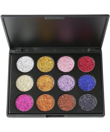Jojomis 12 Colors Glitter Makeup Eyeshadow Palette Eye Shadow Shade Pressed Powder - Buy Online on GoSupps.com