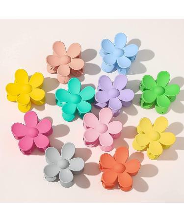 Candy Colored Hair Claw Clips Flower Hair Clips Big Cute Claw Clips Thick Hair Scrub Hair Clip Sweet Flower Clip (Gray) - Buy Online on GoSupps.com