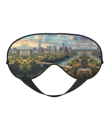 SSIMOO Austin Texas Soft Sleep Eye Mask Female Breathable Eye Patch Perfect for Travel and Relaxation Black