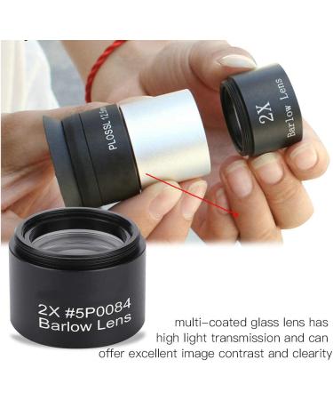 ASHATA 2X Metal 1.25 Barlow Lens for Telescope Eyepieces | M28.6 * 0.6 Thread Optics - Buy Online on GoSupps.com