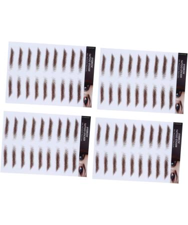 Baluue 8 Pcs Eyebrow Stickers Hair Like Eyebrows Authentic Eyebrows Fake Water Transfer Paper with Soy Ink 21x15cmx2pcs Brown 4x2pcs - Buy Online on GoSupps.com