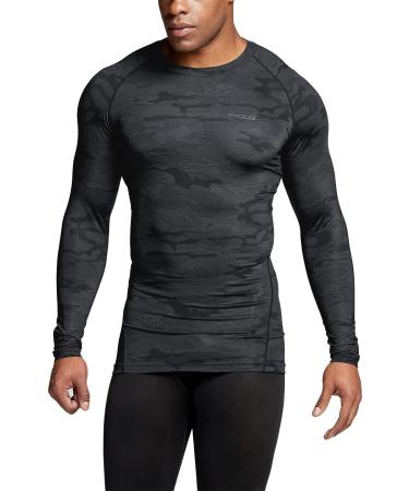 TSLA Men's UPF 50+ Long Sleeve Compression Shirts - Pack of 3 | Athletic Workout & Water Sports Rash Guard | Black/Urban Camo | Medium - Buy Online on GoSupps.com
