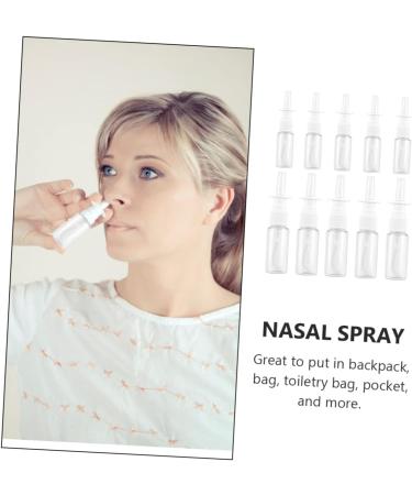 10pcs Rhinitis Spray Bottle - Empty Fine Mist Nasal Sprayers for Travel - Silver - Buy Online on GoSupps.com