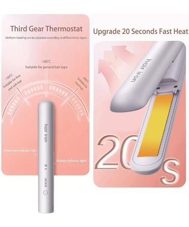 Buy Ceramic Travel Straightener - Anti-Static Flat Iron for Curly & Straight Hair | Portable Hair Styling Tool - Buy Online on GoSupps.com