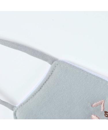 Yliquor Cute Print Face Mask Reusable Children Outdoor Washable Embroidery Warm Protection Facial Cotton Covering Breathable Seamless (1 pc Gray) - Buy Online on GoSupps.com