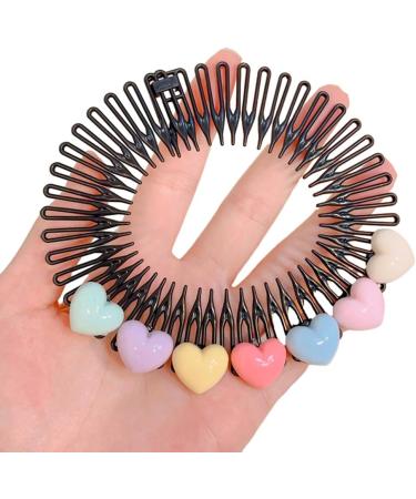hgnxa Stretchy Full s Comb Plastic Circular Hair Comb Stretchy Headband Holder for Women Girls Comb Hair Clips Five pointed star - Buy Online on GoSupps.com