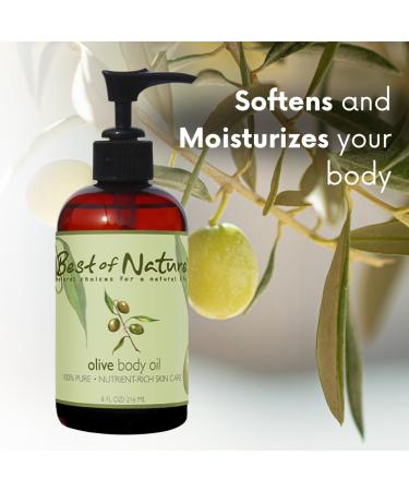 Best of Nature 100% Pure Olive Massage & Body Oil - Cold Pressed Unscented Moisturizer for Skin & Hair Bath Oil Half Gallon (64 fl oz) - Buy Online on GoSupps.com