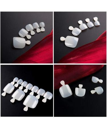 Mwoot 500 Piece Set of Natural Artificial Toenail Tips - DIY Fake Toenails in 10 Sizes | Perfect for Beautiful Toes - Buy Online on GoSupps.com