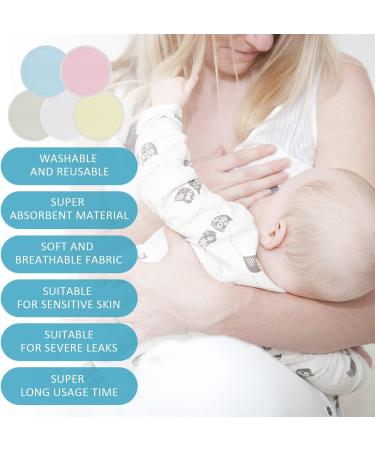 10 Organic Bamboo Breastfeeding Inserts (12cm) - Soft Washable & Skin-Friendly | Includes Clothesack - Ideal for Moms - Buy Online on GoSupps.com