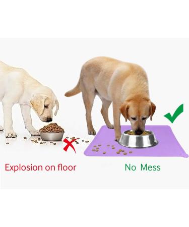 Joytale Non-Slip Silicone Dog & Cat Bowl Pad - Waterproof 53x37cm in Purple | Perfect Pet Accessory for Dogs & Cats - Shop Internationally - Buy Online on GoSupps.com