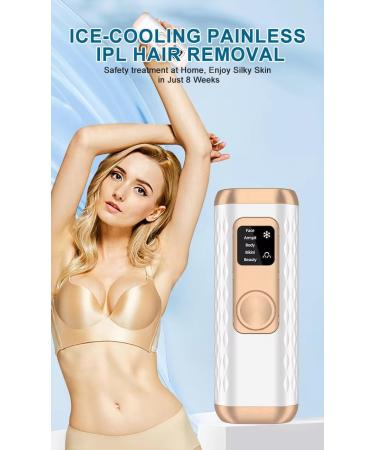 IPL Laser Hair Removal Device with Ice Cooling Painless System 5 Energy Levels - Buy Online on GoSupps.com