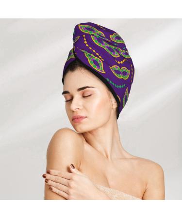 Shop Carnival Masks & Beads Microfiber Hair Towel | Super Absorbent Coral Velvet Quick Dry Cap for Long Curly & Thick Hair - International Shipping Available - Buy Online on GoSupps.com
