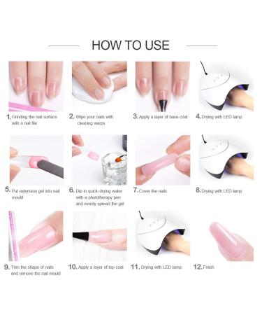Poly Gel Nail Kit with 36W Led Lamp & Builder Gel - All-in-One Manicure Set for Nails Enhancement, Nail Extension, and Decorations - Perfect Gift for Women and Girls - Buy Online on GoSupps.com