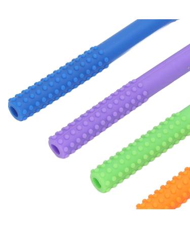 Soft Hollow Silicone Baby Teething Sticks 5Pcs for ADHD - Style 1 - Buy Online on GoSupps.com