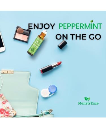 Peppermint Essential Oil Roll On Migraine & Headache Support High Potency Mentha Piperita 100% Pure Natural Refreshing and Calming Nausea Support 10ml - Buy Online on GoSupps.com