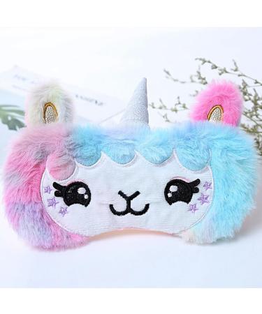 Plush Sleep Face Cover with Gradient Cartoon Design Fashionable Eye Shades for Travel and Home Use - Buy Online on GoSupps.com