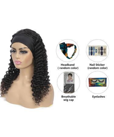 Buy Ifly 22-inch Deep Curly Headband Wig Real Human Hair for Black Women | 150% Density Curly Hair Extensions - Buy Online on GoSupps.com