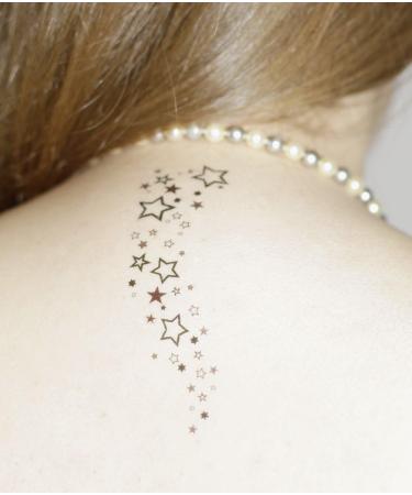 Falling Star Tattoo Stripes Set - 4 Rihanna Inspired Temporary Stars - Buy Online on GoSupps.com