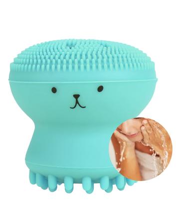 Face Scrubber Multifunction Massage Facial Cleansing Brush Facial Brush Home Use for Removing Makeup (Green)
