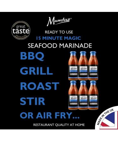 Mumtaz SEAFOOD Marinade Sauce - Pack of 6x500g 15 Minute Magic Marinade Medium Spiced BBQ-Grill-Roast-Stir or Air fry All Natural Ingredients Gluten Free Vegan Friendly. - Buy Online on GoSupps.com