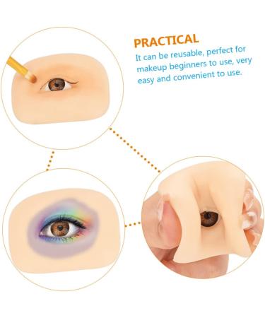 Angoily 3 sets Training Eye Portable Fake Artificial Make of Makeup Silicone Simulated Up Practice 6.9x5.2cmx3pcs Assorted Colorx3pcs - Buy Online on GoSupps.com