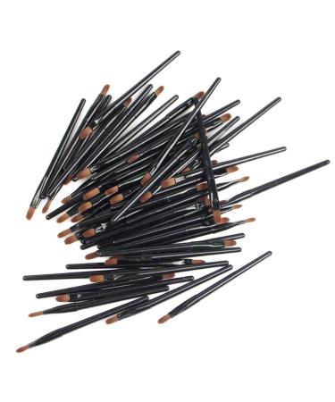 50-Piece Lip Brush Set - Pro Multifunctional Makeup Brushes for Lipstick and Gloss Application in Black - Buy Online on GoSupps.com