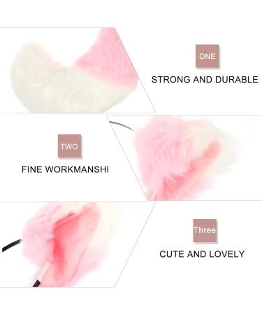 Animal Costume Accessories Plush Fox Ear Headband and Tail Set Christmas Party Costume Accessories Xmas Party Favors Photo Props for Kids Children Adult Pink White - Buy Online on GoSupps.com