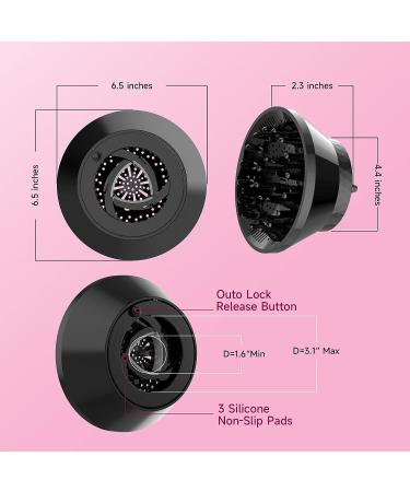 Universal Hair Diffuser Attachment for Curly Hair - Travel Friendly Blow Dryer Diffuser for Wavy Hair - Ideal Women's Gift - Buy Online on GoSupps.com