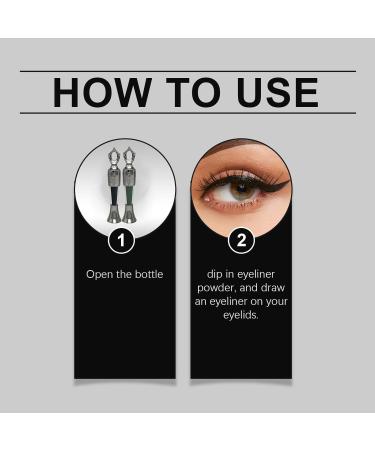 Powder Eyeliner Eye Liner Handmade 100% Natural Eyeliner Powder Long-Lasting Eyeliner Arabic Eyeliner Powder for Natural Makeup Long-Wearing Smudge-Proof (Black+Green) - Buy Online on GoSupps.com