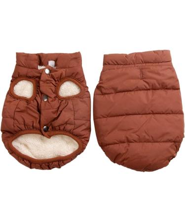 Joydaog 2-Layer Fleece-Lined Dog Jacket | Warm & Windproof Vest for Winter | Extra Soft Brown XXXL/3XL - Buy Online on GoSupps.com