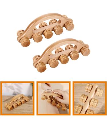 Gleavi Wooden 2nd Rear Roller - Deep Tissue Massage Device for Back & Body Muscle Relief | Household Massage Tool - Buy Online on GoSupps.com