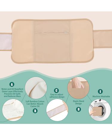 Alongen Reusable Castor Oil Pack for Waist - Adjustable Straps for Liver Detox Constipation Relief & Muscle Pain Relief - Buy Online on GoSupps.com