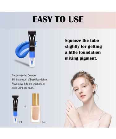 Jutqut Blue Foundation Mixing Pigment 0.67oz - Smooth & Light Liquid Formula for Easy Blending - Warm to Cold Shades - 02Sea Tide - Buy Online on GoSupps.com