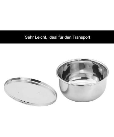 InstrumenteNRW Stainless Steel Shaving Bowl with Lid - Perfect for Classic Wet Shave | International Shipping Available - Buy Online on GoSupps.com