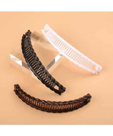 Parieo 2 Pieces Banana Clips tort long banana hair clips Black and Brown Fish Clips - Buy Online on GoSupps.com