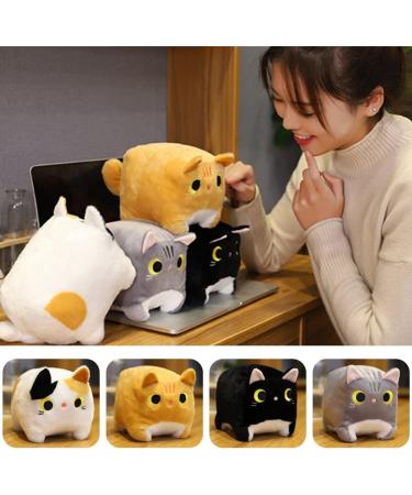 Sweet Square Cat Toys | Cuddly Plush Dolls & Cushions | Kawaii Kitten Soft Cotton Pillow Decorations - Buy Online on GoSupps.com