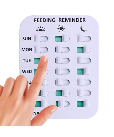RBD Health Dog Feeding Reminder, Magnetic OR Double Sided Adhesive Application, Reminder with Weekdays AM/PM Indicators to Track and Prevent Over or Under Feeding of Pets