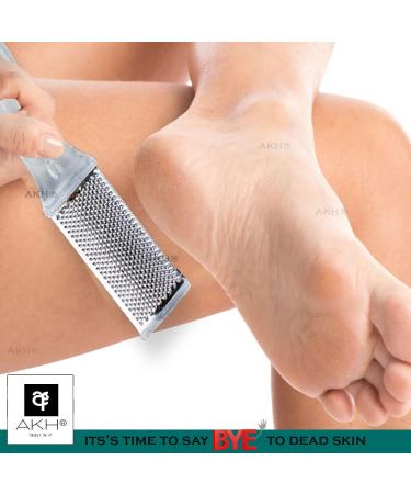 AKH Pedicure File | Stainless Steel Pedicure Foot File | Double-Sided Feet Exfoliator | Foot Rasp File | Hard Skin Remover | Pedicure Tool | Callus Remover and Foot Scrubber | for Dry Cracked Heels - Buy Online on GoSupps.com