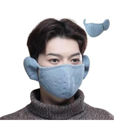 Anulely Windproof Face Cover - Breathable Cold-Safe Ski Mask for Men & Women | Warm Outdoor Face Cover for Cold Weather Skiing & Running - Light Blue - Buy Online on GoSupps.com