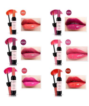 6 Colors Wine Lipstick Matte Long Lasting Waterproof Lip Tint Set - Valentine's Day Gift for Women & Girlfriends - Buy Online on GoSupps.com