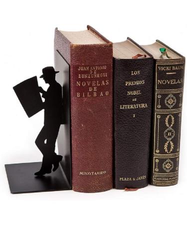 Buy Balvi The Reader Black Metal Bookend - Unique Design for Book Lovers | International Shipping Available - Buy Online on GoSupps.com