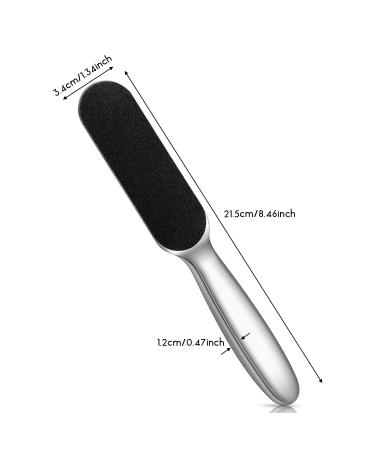 Pedicure Foot File Callus Remover Set - Stainless Steel Feet Rasp with 20 Reusable Pads for Cracked Skin - Foot Care Tool - Buy Online on GoSupps.com