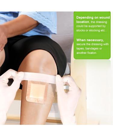 Buy NeuHeils Silicone Adhesive Foam Dressing 6x6 - 10 Pack for Bed Sores & Leg Ulcers | Waterproof & High Absorbency - Buy Online on GoSupps.com