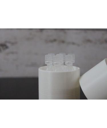 Znet3D Eye Drop Vials Holder - Organize 7 Disposable Vials with Pressure-Fitted Lid | Clean & Convenient Storage (White - Buy Online on GoSupps.com