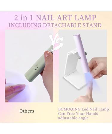 Portable UV Light for Gel Nails - Handheld LED Nail Lamp Rechargeable Flash Cure with Stand - Perfect for Salon & Home DIY (Purple - Buy Online on GoSupps.com