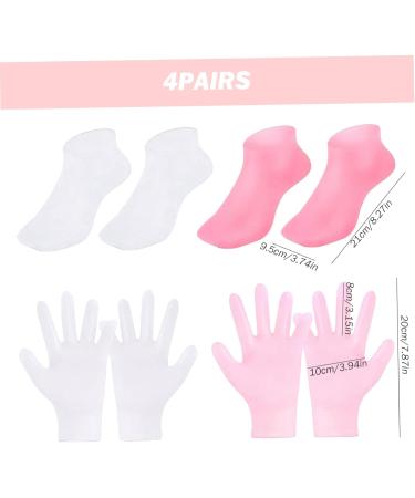 4 Pairs Silicone Moisturizing Gloves & Socks Set Anti Slip Spa Socks and Gloves 2 Colors Hands Feet Skin Care High Elasticity Gloves and Socks Moisturizing Gloves & Socks - Buy Online on GoSupps.com