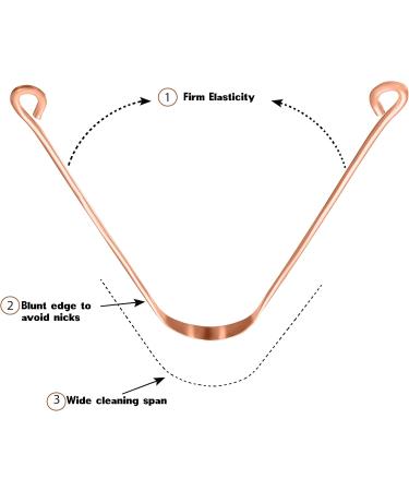 Ved Copper Tongue Scrapers - 2 Pack Natural Breath Freshener & Eco-Friendly Travel Bag - Buy Online on GoSupps.com