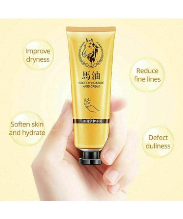 Anti-Aging Horse Oil Foot Hand Cream - Repair Dry Skin & Peeling - Buy Online on GoSupps.com