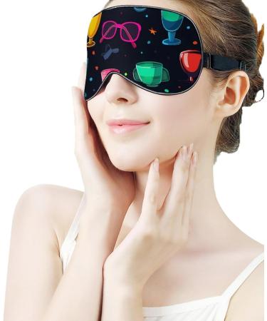 Colorful Eyeglasses Sleep Mask | Ultralight Eye Cover for Comfortable Sleep | Block Out Light Night Mask for Men & Women - Buy Online on GoSupps.com