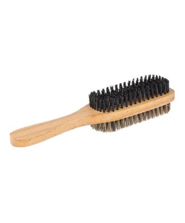 Men's Beard Brush Double-Sided Facial Hair Brush Shaving Comb Male Mustache Brush Solid Wood Handle